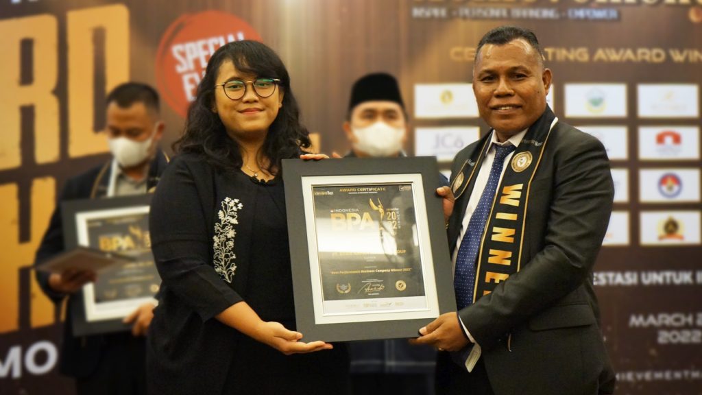 PT Dewa Napan Mineral, Perusahaan Milik Putra Daerah Sultra Sabet Penghargaan Best Performance Business Company Winner 2022